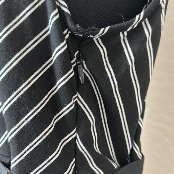 City Chic Ahoy Sailor Belted Fit Flare Dress Sleeveless Black White Nautical 20 - Picture 7 of 13